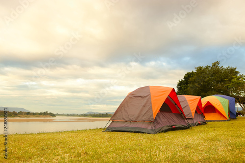 tent on river blank