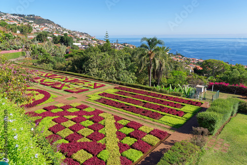 View over Jardim Botanico garden on Portuguese island of Madeira