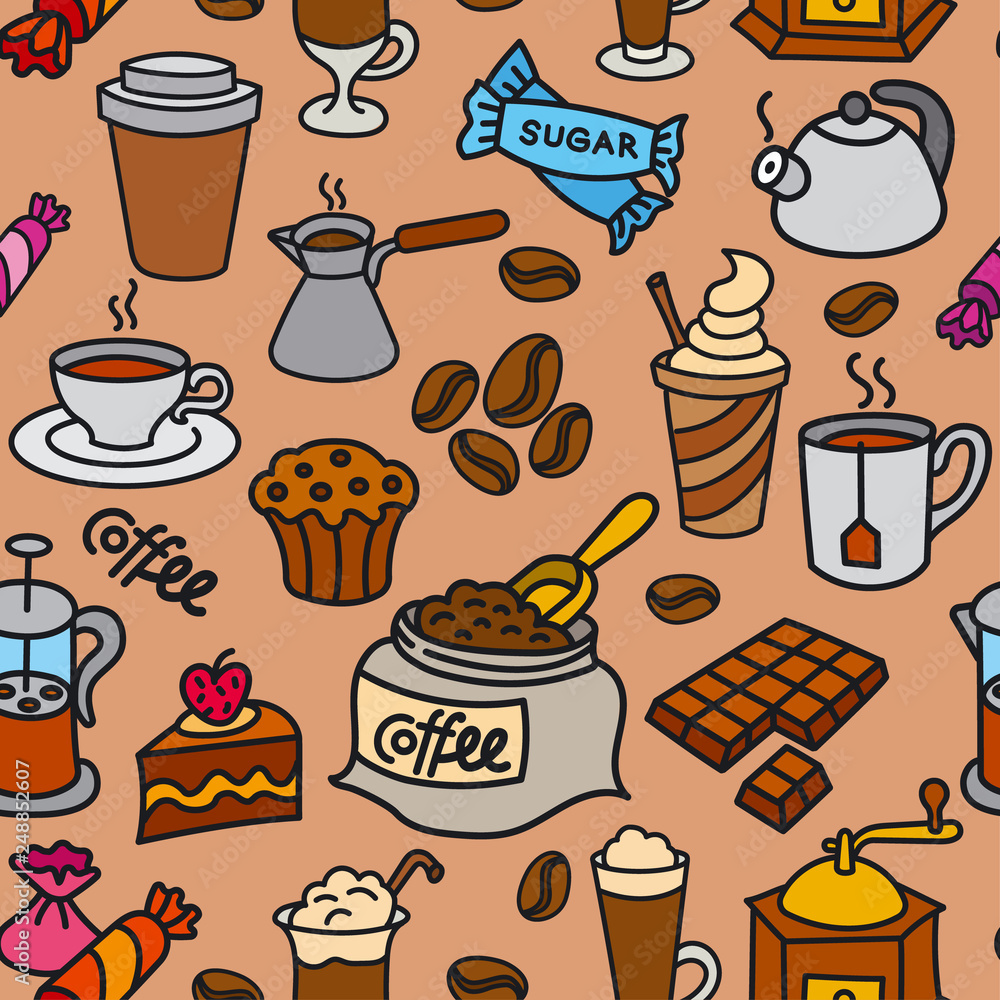  coffee seamless pattern