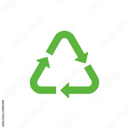 Plastic recycling symbol icon vector