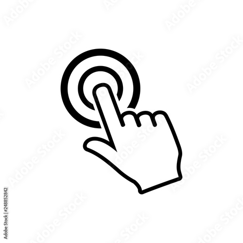 Hand cursor click icon symbol