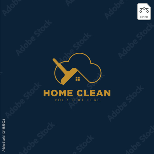 clean house or home creative logo template vector illustration