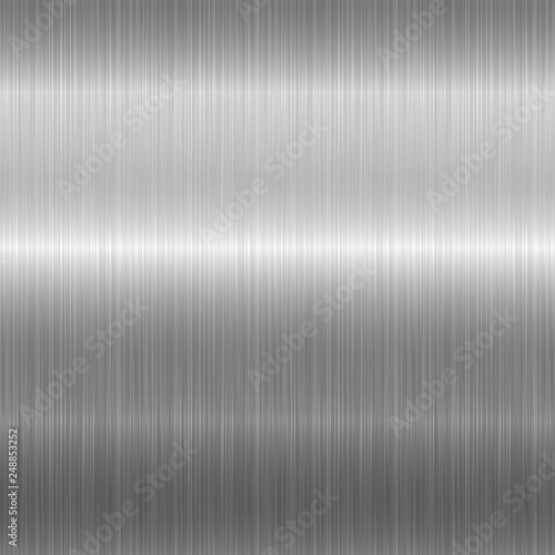 Seamless brushed metal texture. Vector steel background with scratches.