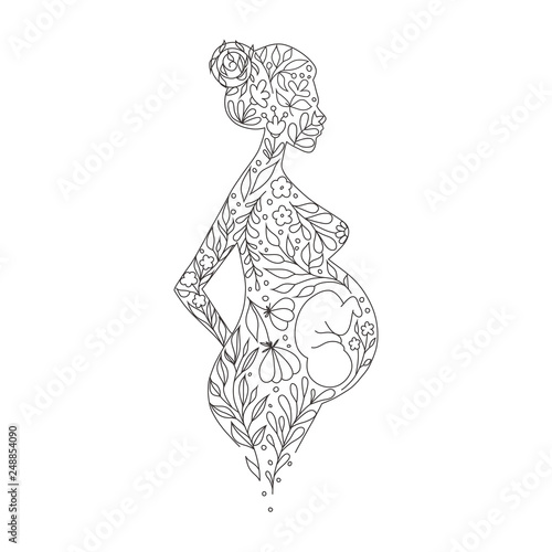 Pregnant woman illustration