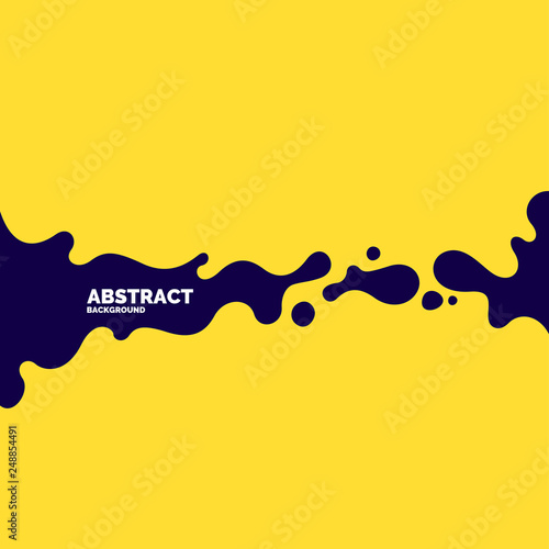 Poster with dynamic waves. Vector illustration in minimal style