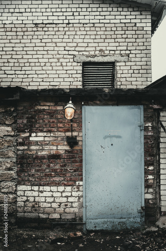 old door and wall
