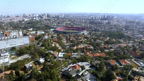 City of Sao Paulo, Brazil, South America. Club football or Morumbi Stadium or Cicero Pompeu Toledo Stadium in the background.  photo