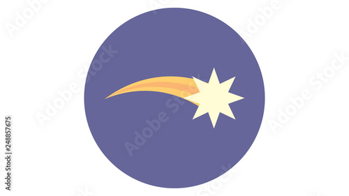 Shooting star icon vector design. Shooting star logo