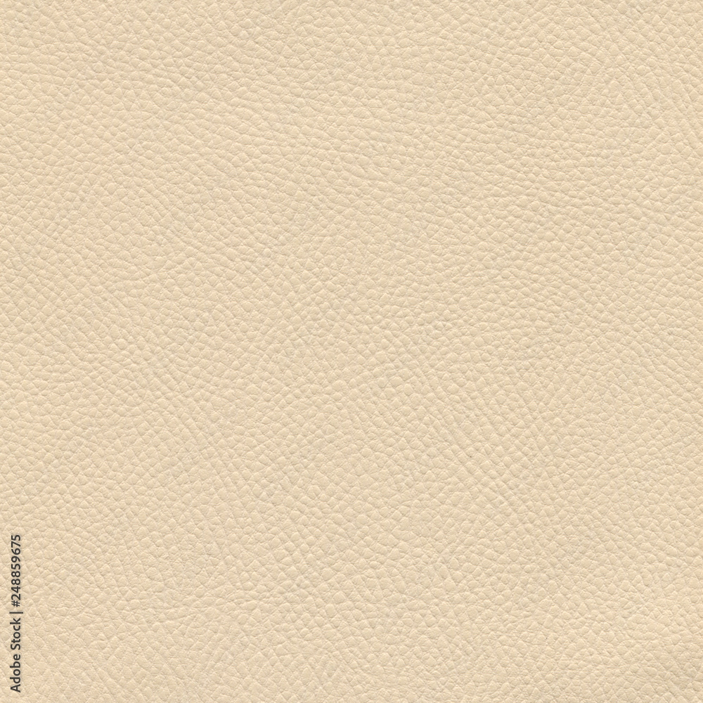 Creamy, beige, light leather background. Vintage fashion background for  designers and composing collages. Luxury textured genuine leather of high  quality. Stock Photo