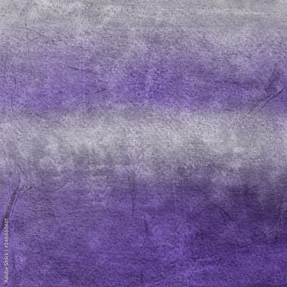 Fototapeta premium Violet ink and watercolor textures on white paper background. Paint leaks and ombre effects. Hand painted abstract image.