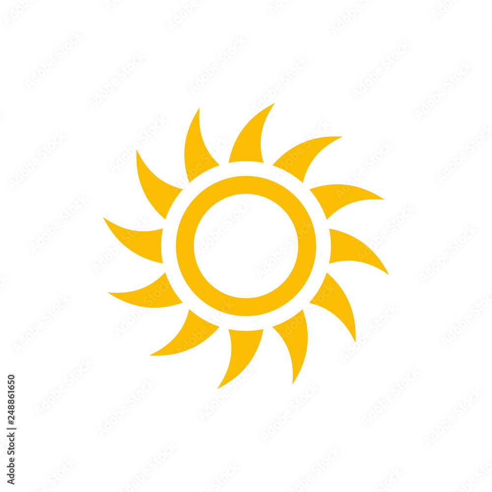 Sun symbols vector icon Sun symbols vector icon