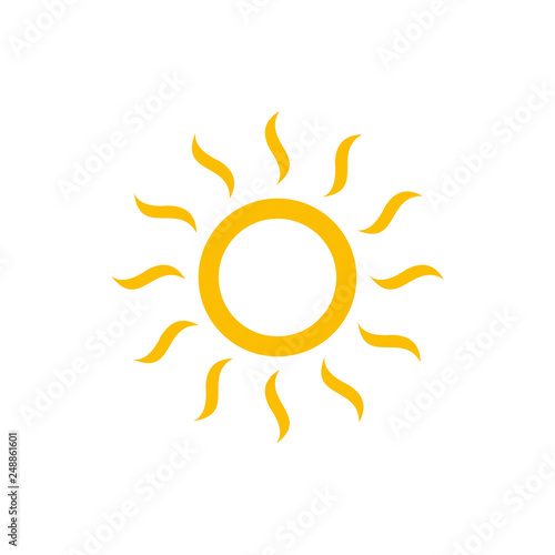 Sun symbols vector icon 
