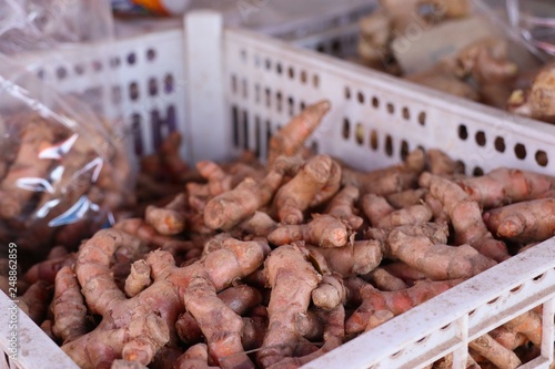 turmeric root at market