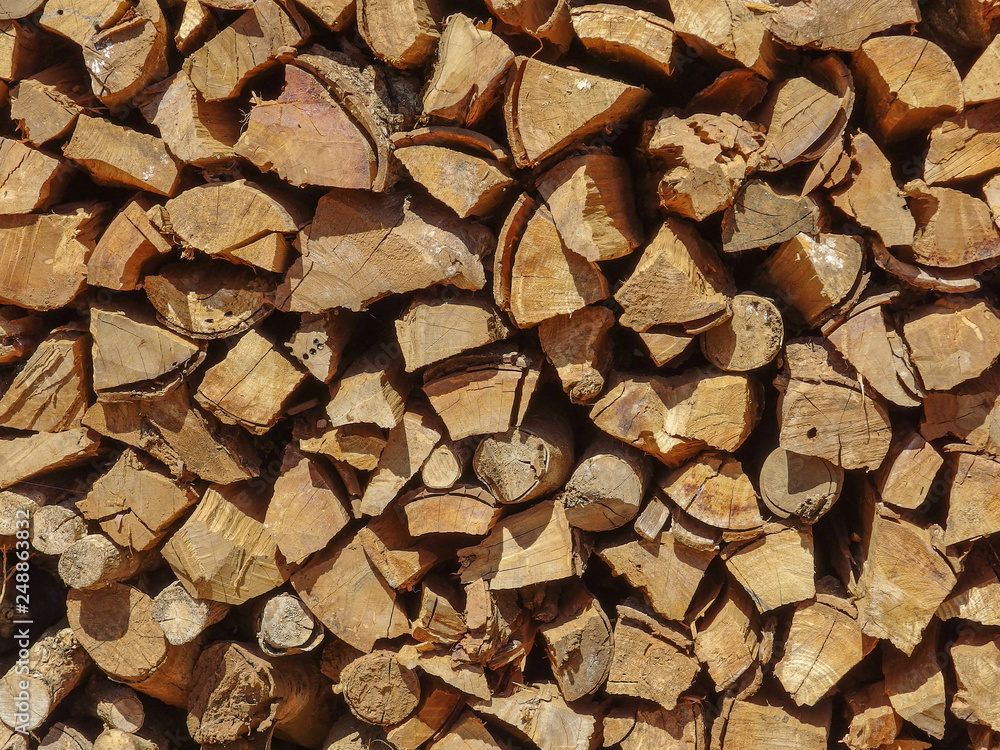 Rural dry wood branch firewood stack prepare for burning on winter season. Rural dry wood branch firewood stack prepare for burning on winter season.