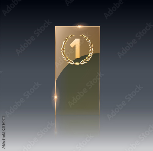 Glass transparent banner. Vector glass plates with a place for inscriptions isolated on transparent background. Flat glass. Realistic 3D design. Vector transparent object .