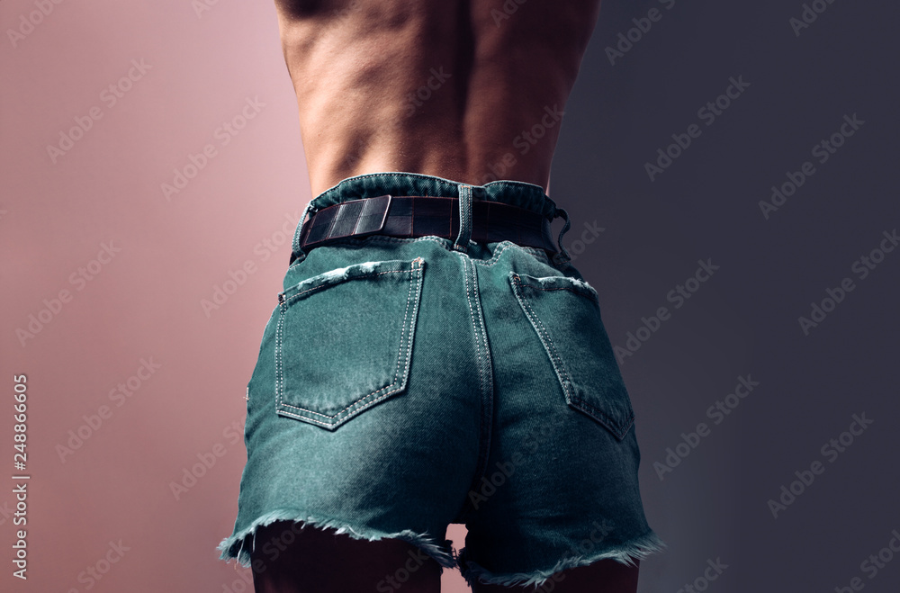 Woman ass. Denim jeans. Sexy buttocks. Vintage fashion concept. Young girl  back. Stock Photo | Adobe Stock