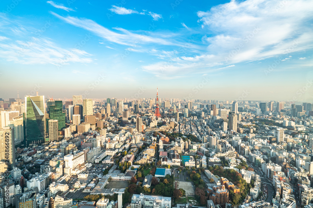 Tokyo Tower, Japan - communication and observation tower. It was the tallest artificial structure in Japan until 2010 when the new Tokyo Skytree became the tallest building of Japan.