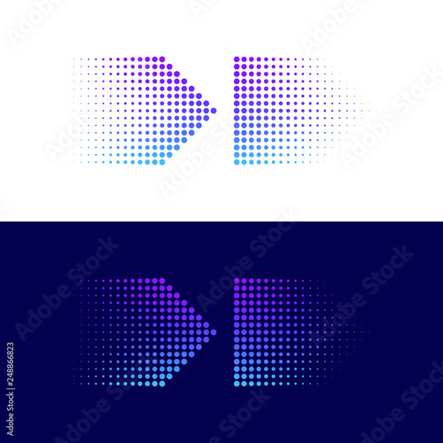 Modern Abstract Halftone Dots Logo