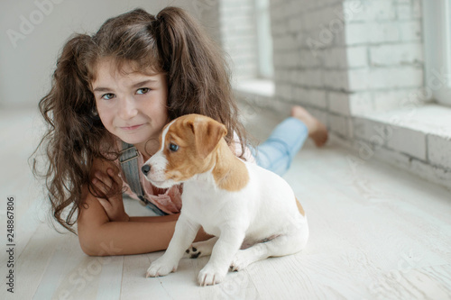 Child with a dog 