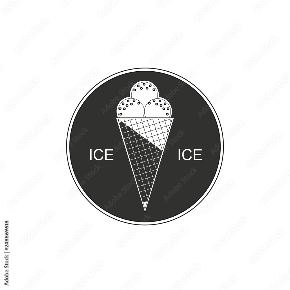 The logo of the cafe confectionery or ice cream. The logo of the cafe confectionery or ice cream.