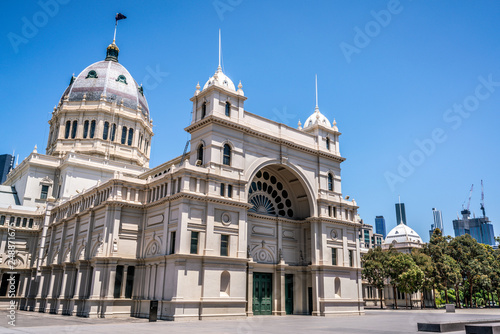 Scenic view of the Royal Exhibition Building north side a world heritage site in Melbourne VIC Australia photo