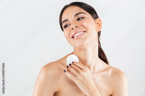 Beauty portrait of an attractive topless woman