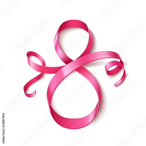 Vector 8 of march eight silk ribbon number