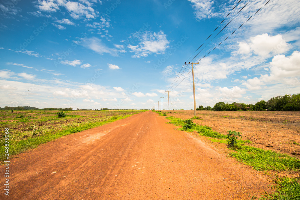 Rural road in Thailand