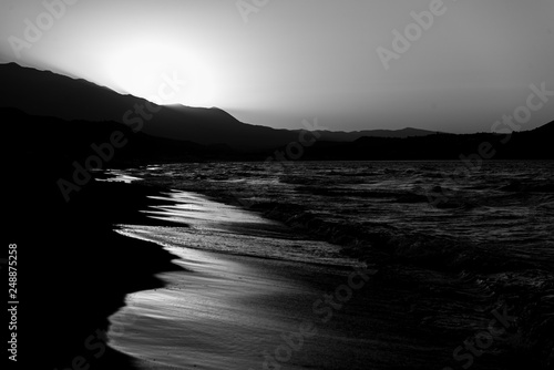 Beach at sunset photo