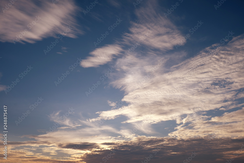 blue sky and clouds nature background