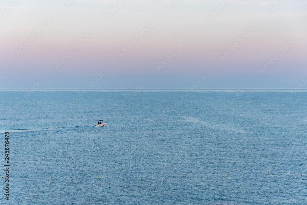 Fototapeta premium Sunrise on the Southern Italian Mediterranean Sea