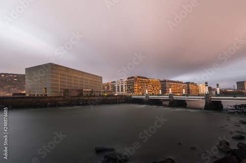 View from Donostia-San Sebastian at the Basque Country. photo