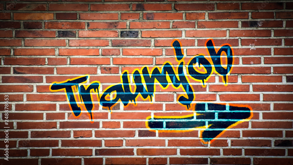 Obraz premium Schild 394 - Traumjob