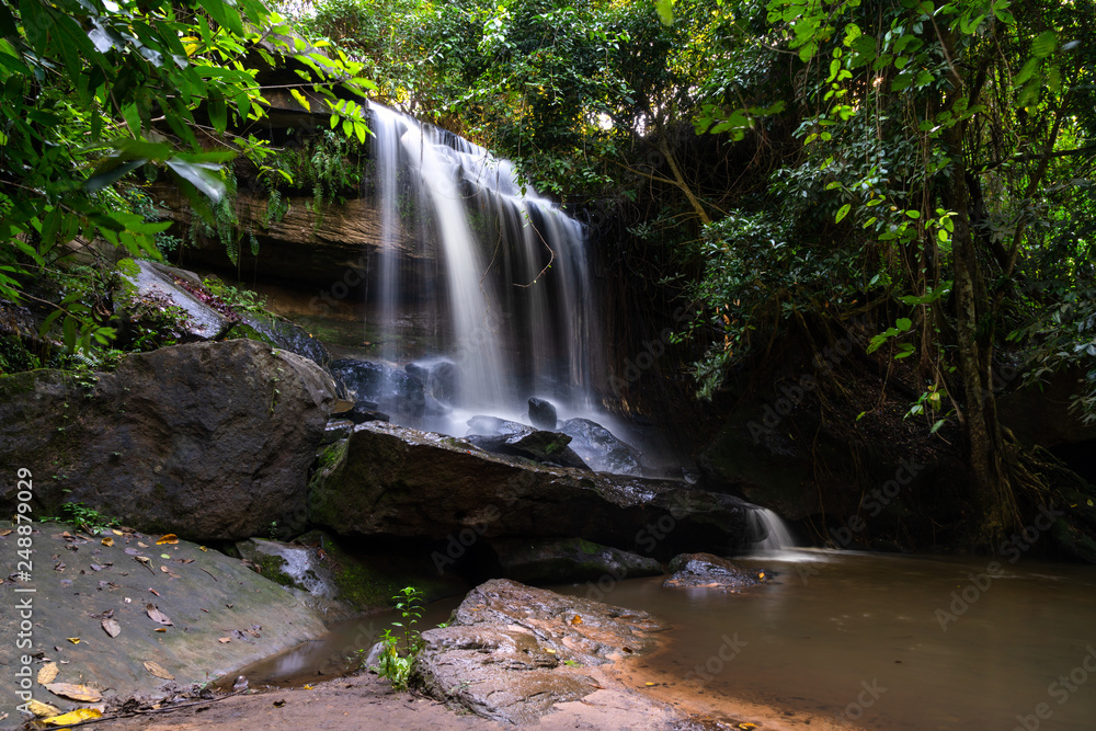 Fototapeta premium Samrongkiat water fall at Sisaket, Thailand