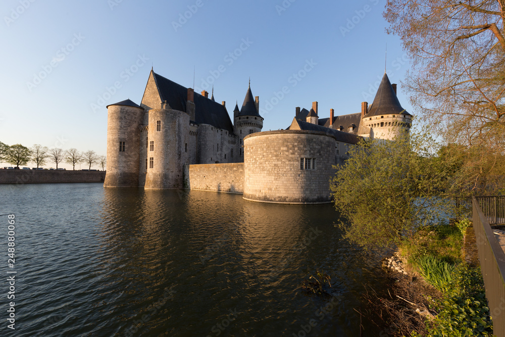 Castle Sully-sur-Loire, France Garden and Lake