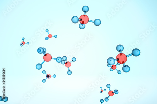 transparent CH4 background, 3d rendering