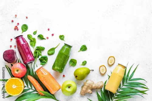 Obraz Kolorowe butelki smoothies