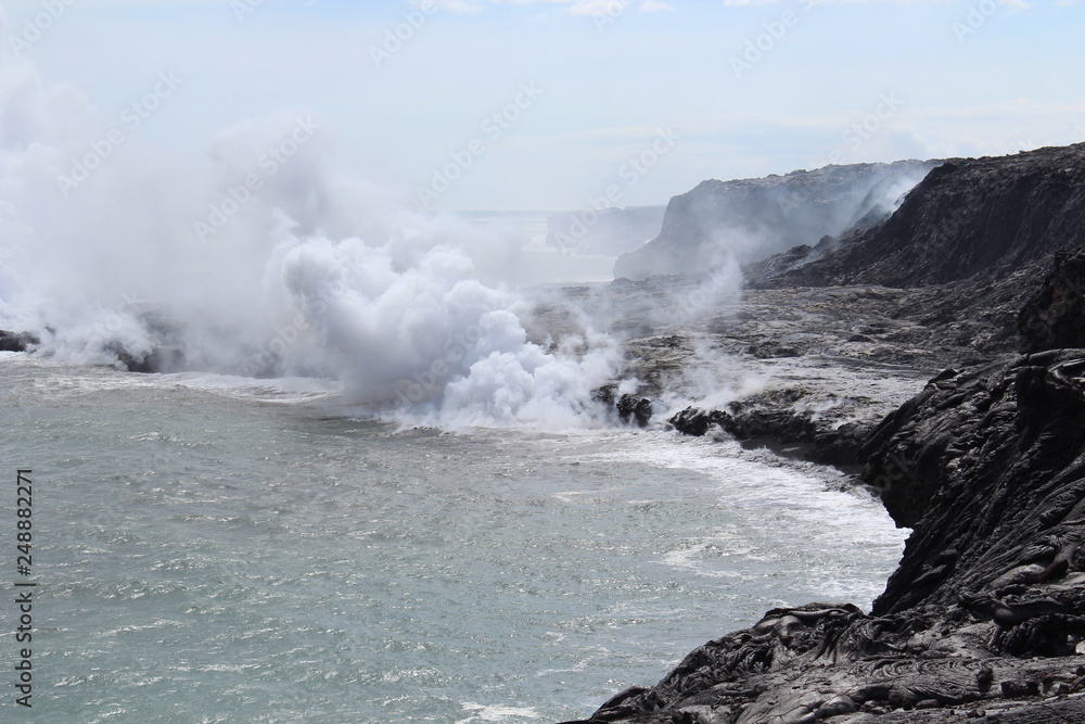 Volcanic activity and gas explosion of Kilauea volcano on Hawaii in 2016. Volcanic activity and gas explosion of Kilauea volcano on Hawaii in 2016.