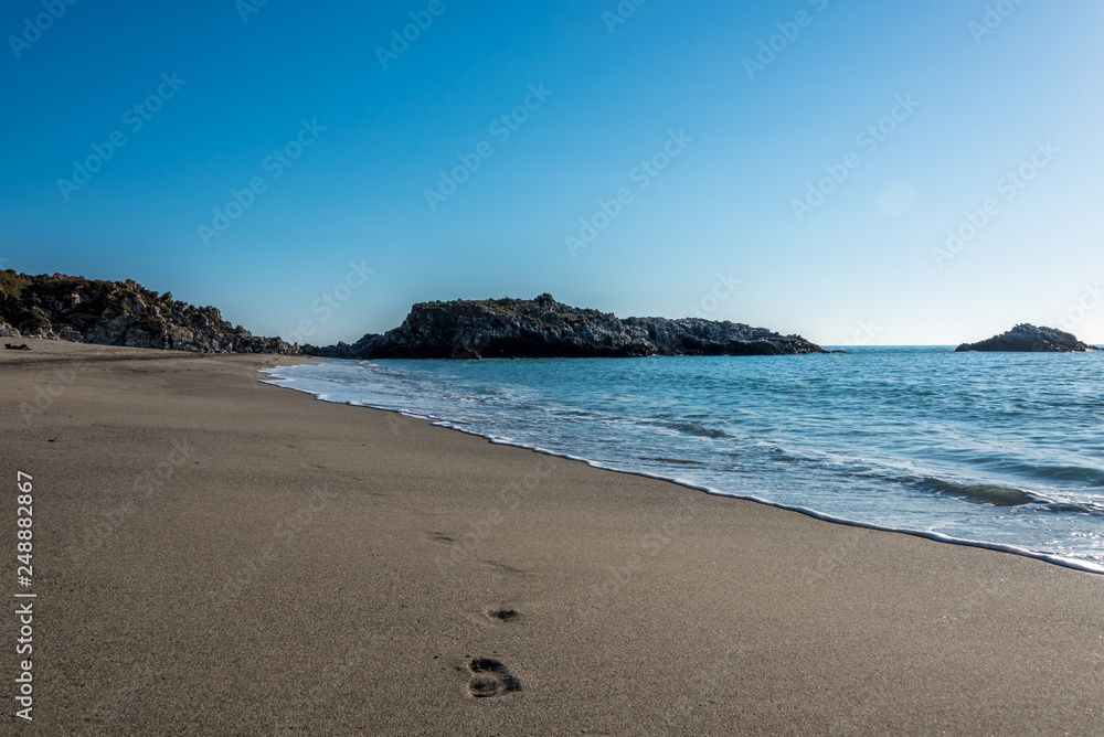 Beach on the Southern Italian Mediterranean Coast