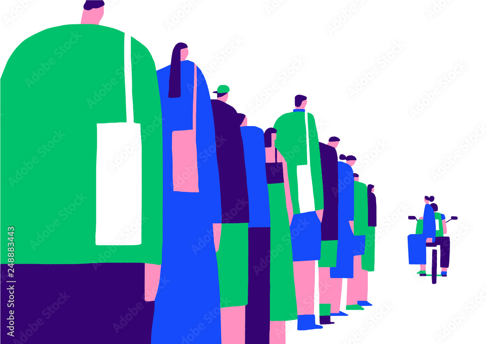 people wait on line people wait on line
