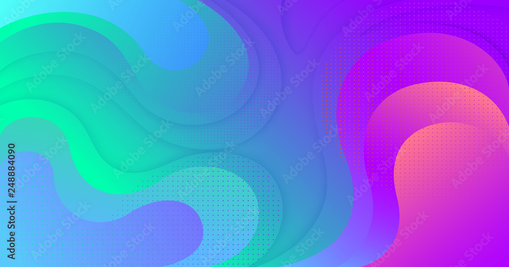 Colorful spectrum card with abstract wavy pattern. Colorful spectrum card with abstract wavy pattern.