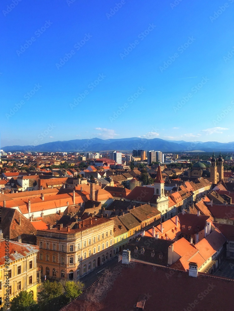 Sibiu cityscape, Romania