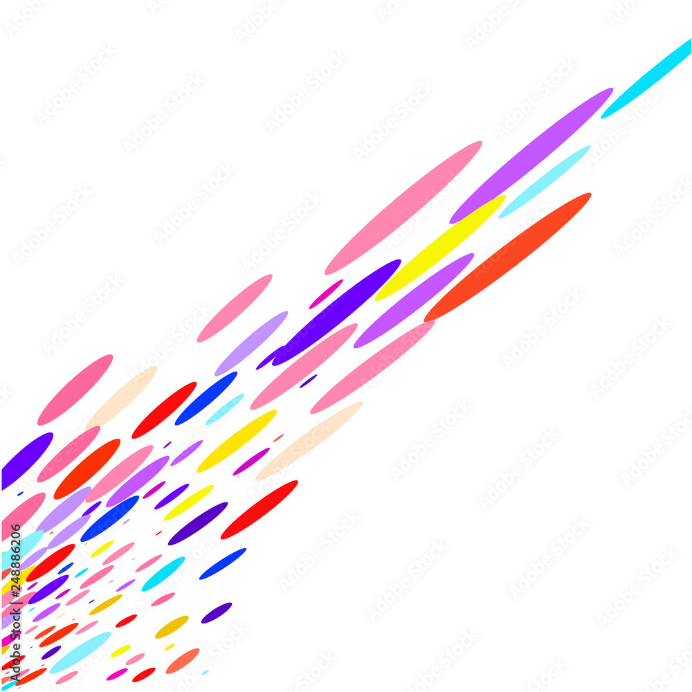 Fototapeta premium The abstract image of multicolored ovals on a white background for text, banner, poster, label, sticker, layout.