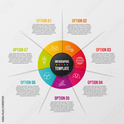 Company infographic template with business icons. Vector