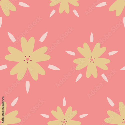 Cute background in spring colors. Pretty seamless repeat pattern for textiles, paper items, stationery, invitations, home decor and graphic design.