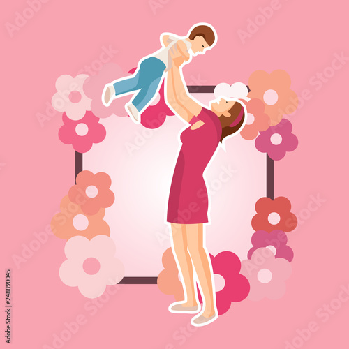 Vector illustration of Mothers Day for card, poster, banner, background