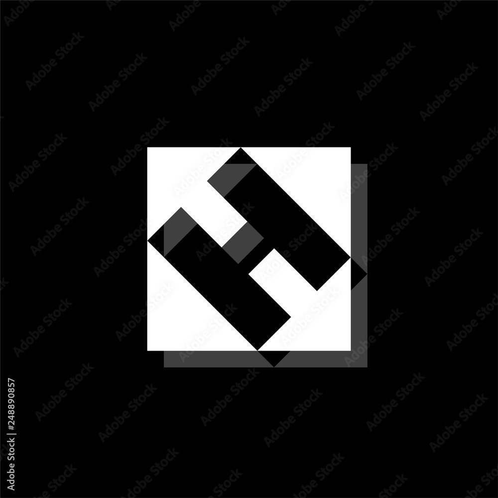 Helicopter landing pad icon flat