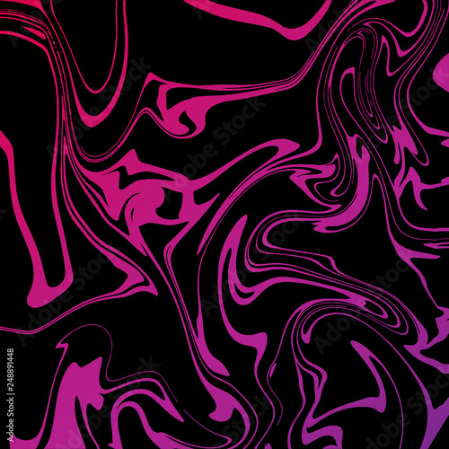 Gradient liquid abstract background. Purple fluid concept backdrop, oil spill. Cover templates. vector