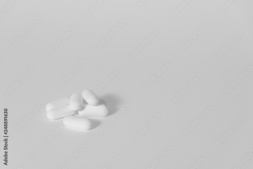 Pills on plain background Pills on plain background