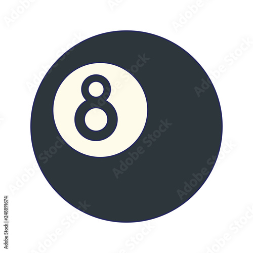 Pool eight ball cartoon